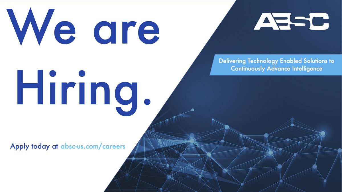 ABSC_Tech's tweet image. Looking for your next #challenge? Check out our new #jobs - we are #hiring and we&apos;d love to have you #joinourteam this summer! We have multiple openings across the US requiring a variety of skillsets and experience levels. Apply today absc-us.com/careers