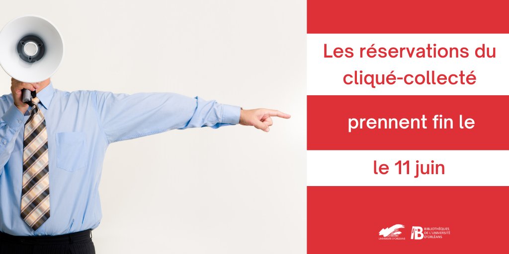 [ℹnfo BU]

Vous pouvez encore réserver des documents pour le cliqué-collecté jusqu'au 10 juin et les récupérer le 11 juin à la bibliothèque de Sciences 📕📚