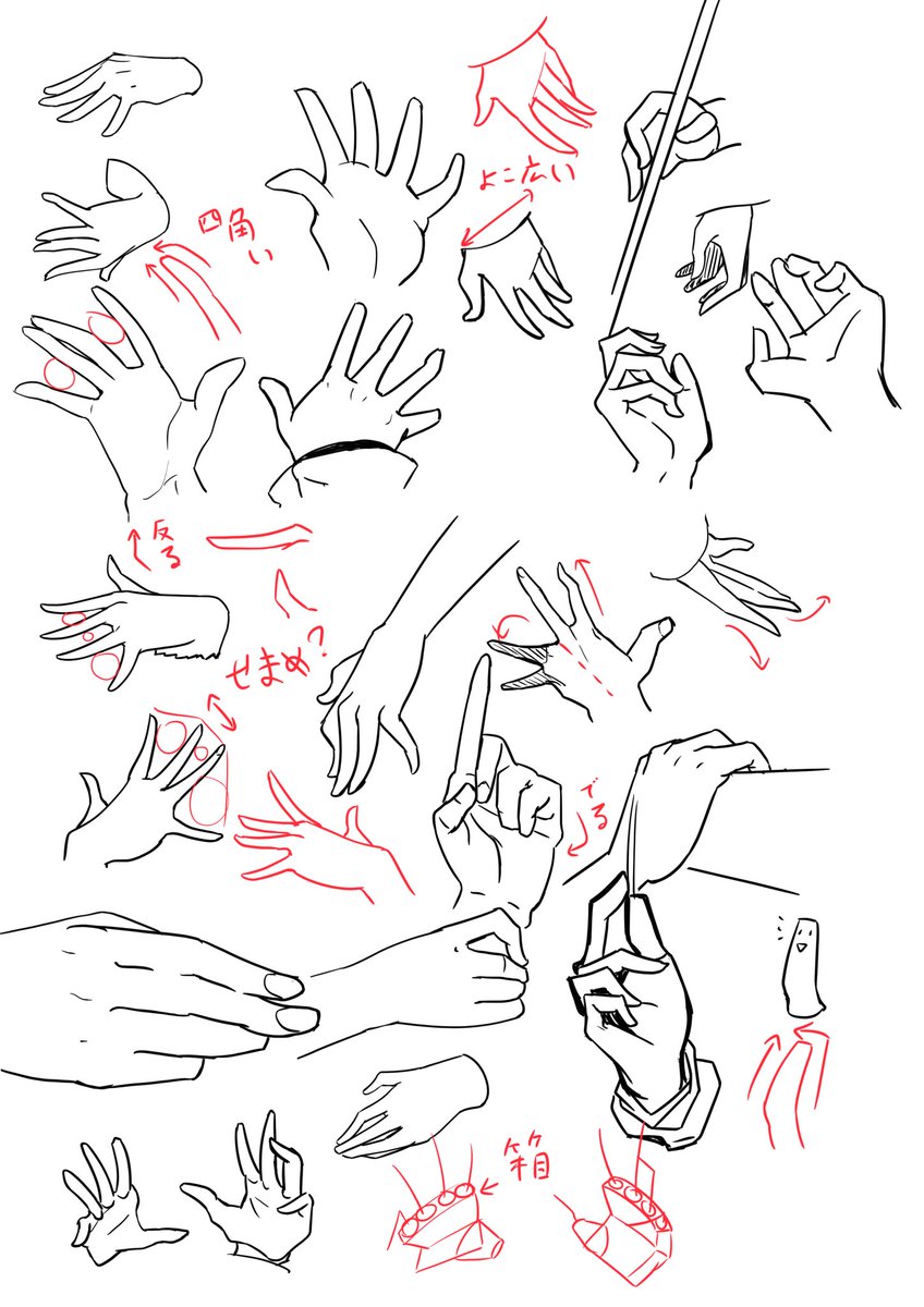 今日の
手をやった 