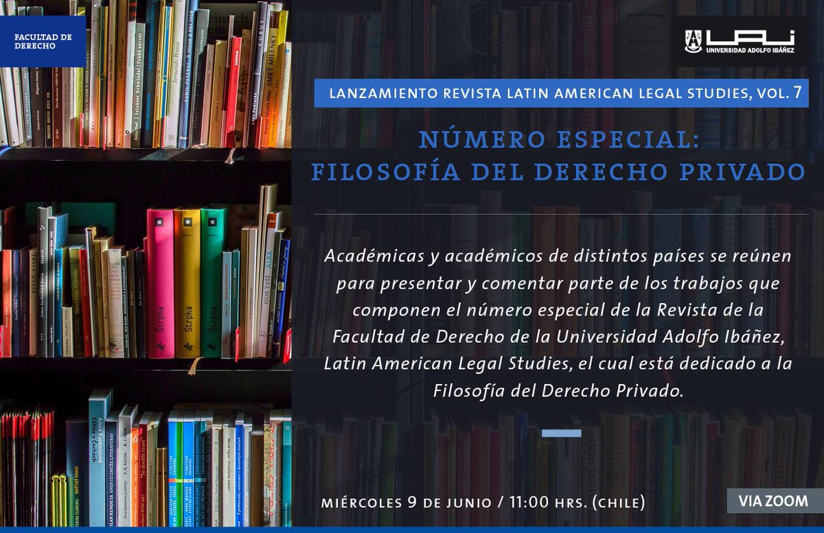 DerechoUAI's tweet photo. "A 4 años del lanzamiento de la revista, el esfuerzo ha estado en contribuir con investigación de calidad al derecho y en la contribución de profesores de Chile, Latinoamérica e investigadores emergentes", señala la decana Isabel Aninat en la presentación del volumen 7 de #LALS https://t.co/Ncfxh4zV4j