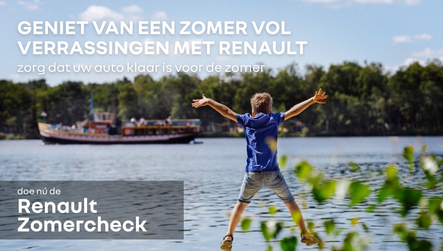 RENAULT ZOMERCHECK VOOR SLECHTS €14,95☀️

Kom langs in onze werkplaats voor de Zomercheck en ontvang tot 70% korting op de beste deals én maak kans op een avontuurlijk verblijf op Vakantiepark Beekse Bergen!

Voor meer info en het maken van een afspraak:
ow.ly/bkUz50F6oW9