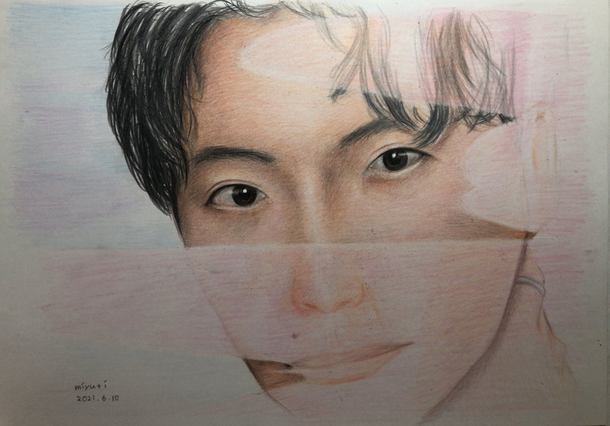 ট ইট র みゆ 下手で恥ずかしいのでさらりと深夜投稿 A 初めての色鉛筆画 何度も失敗して何とかここまできました 日々に忙殺されそうになりながら何とか形になりました よろしければお納め下さいm M 加工無し 加工あり 作画過程の順に 星野源