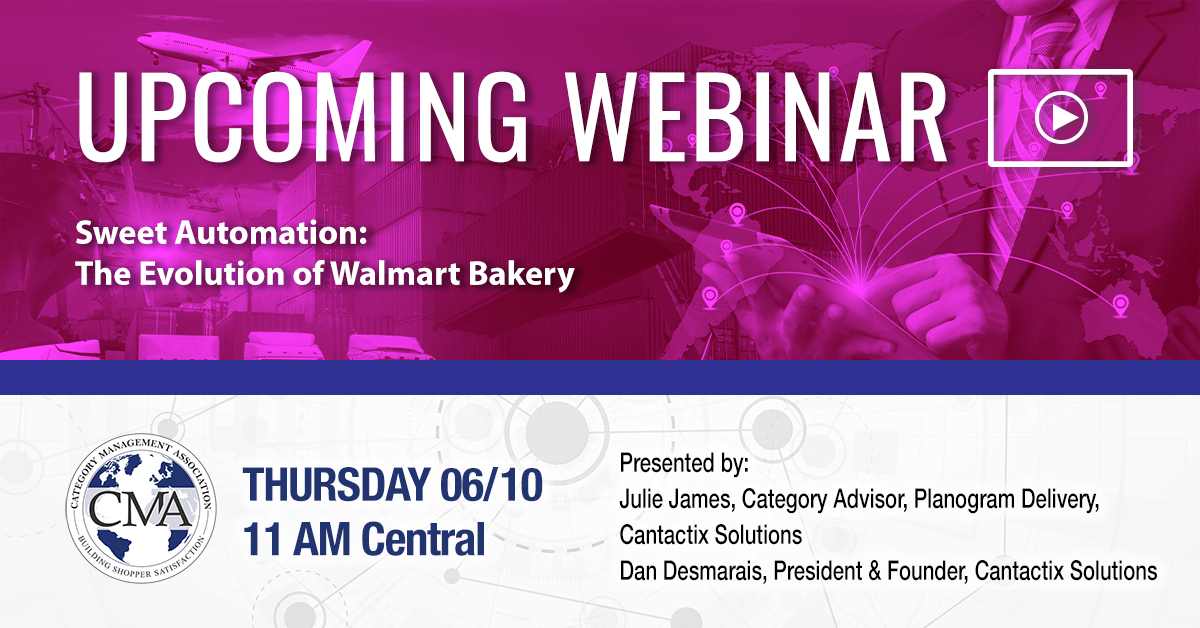 CatManNews's tweet photo. Join Cantactix and Walmart Bakery team Thursday, June 10th for a one hour webinar where you'll see what Walmart Bakery has been cooking up.

Register today: https://t.co/Itnf0YemBb 

#CategoryManagement #Shopperinsights #Retail #CPG #Omnichannel #CMACON2021 #AI #Planogramming https://t.co/mTDieySMY9