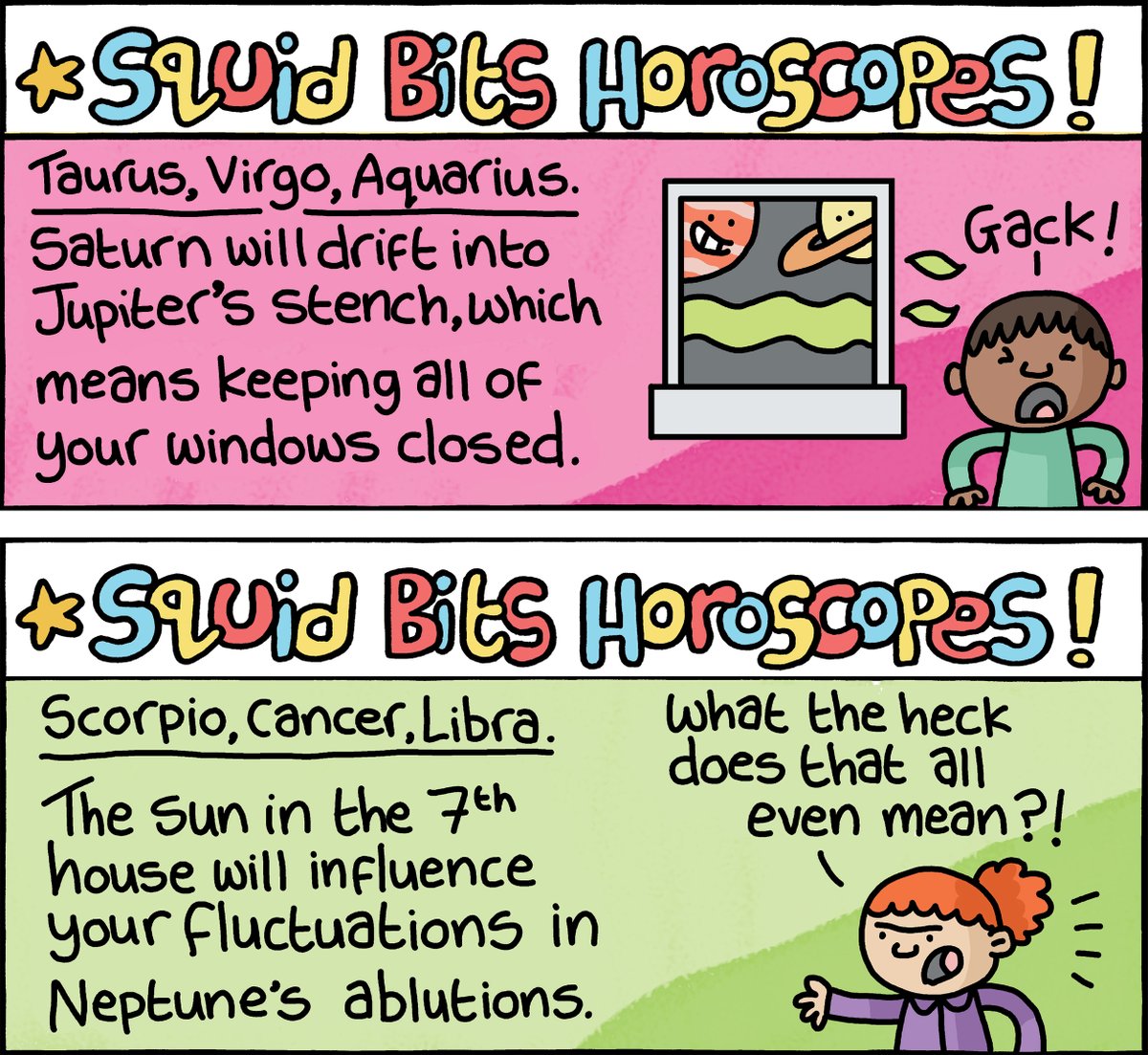 phoenixcomicuk's tweet image. 💫Today's Phoenix #WednesdayWisdom brings you the weekly horoscopes for all star signs. Let us know yours in the comments below! 😂 

@VenkmanProject #SquidBits #thephoenixcomic