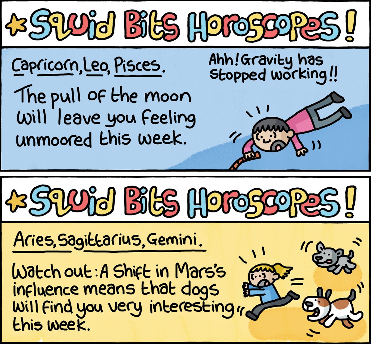 phoenixcomicuk's tweet image. 💫Today's Phoenix #WednesdayWisdom brings you the weekly horoscopes for all star signs. Let us know yours in the comments below! 😂 

@VenkmanProject #SquidBits #thephoenixcomic
