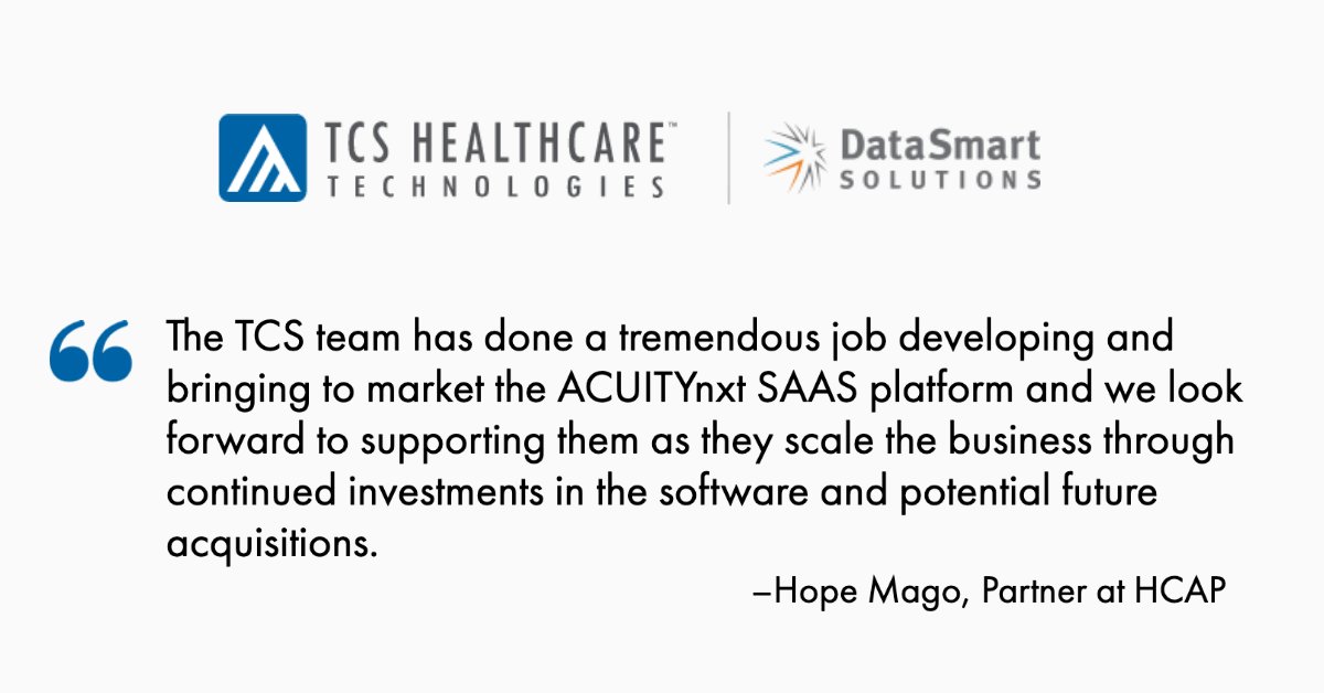 hcapllc's tweet image. We&apos;re happy to announce HCAP Partners&apos; follow-on investment in @TCSHealthcare, supporting the company&apos;s acquisition of DataSmart Solutions, LLC., a #predictiverisk analytics software company.  hcapllc.com/news-1/2021/6/…