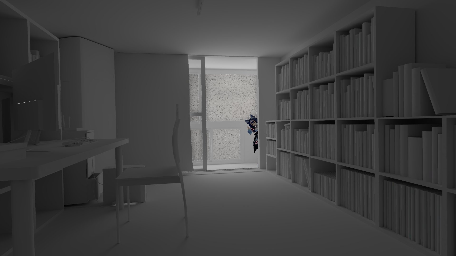 ともはいど Rain Room By Ingpu Share T Co J5iqep28yi モノトーンのワンルームマンション 素処に有るのはアナタと書棚 Pc それと雨音だけ 狭いワンルームでギミックも無いのですが 何処にでもある感がとっても好みなのです