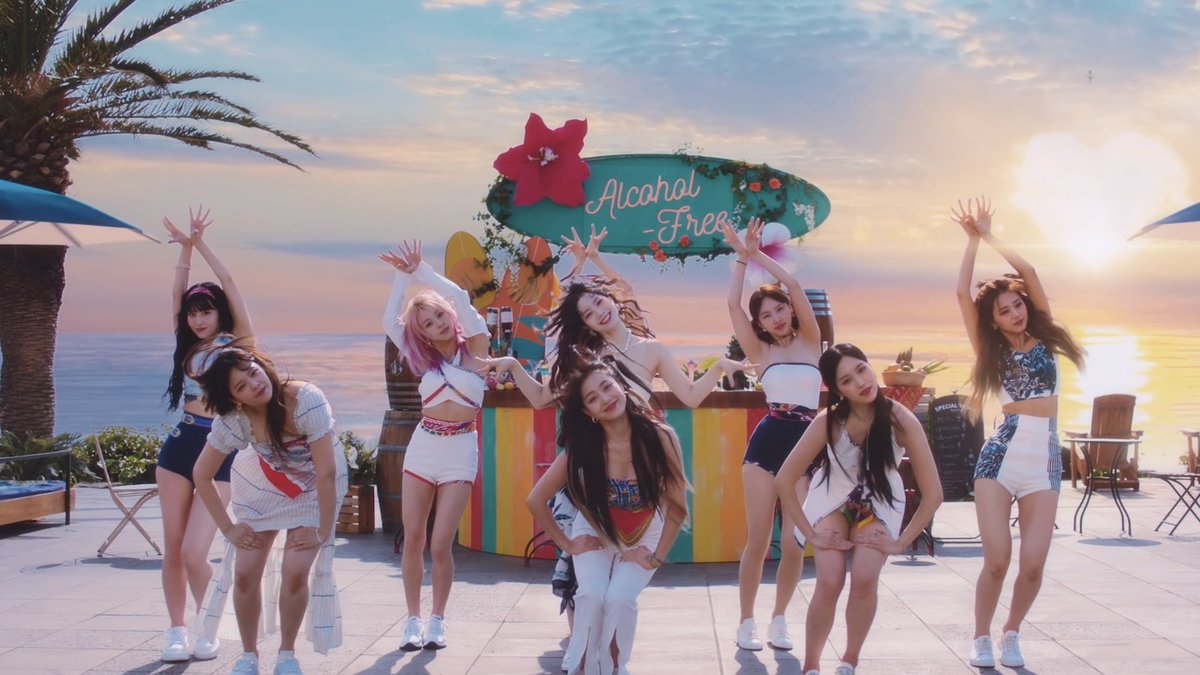 MTV's tweet photo. I reeeeally wanna go on a summer vacay with @JYPETWICE after watching the #AlcoholFree music video!🌴💕 https://t.co/7tb0wfEnJT