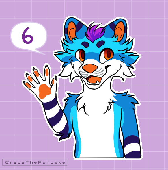 CrepeThePancake's tweet photo. Guess who turned 6 today? (well, sort of yesterday but its 2am so)
Happy birthday to my fursona, Crรฉpe!! Here's a telegram sticker i made for them a little while ago :3 #fursona #furry #furryfandom #furryart #bluefursona #telegramsticker https://t.co/vzkAIPwol8