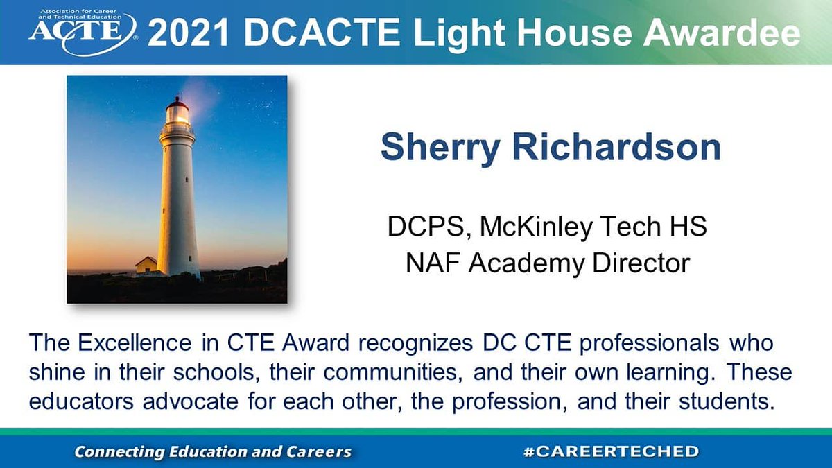 dc_acte's tweet photo. Congratulations to our first DC ACTE Choice Awards Winners! 

We are so excited about the work we do in the DC CTE community and we look for to celebrating our community, everytime we can!

#DCACTE #DCCTE #careertechdc https://t.co/WvXVFW8j91
