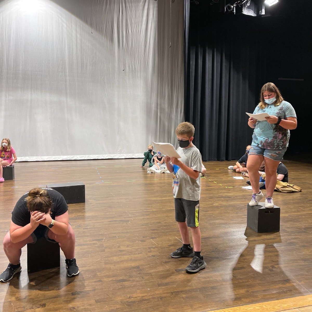 Performing Arts Camp students worked on skits today!!! They are ready for our virtual performance tomorrow :)