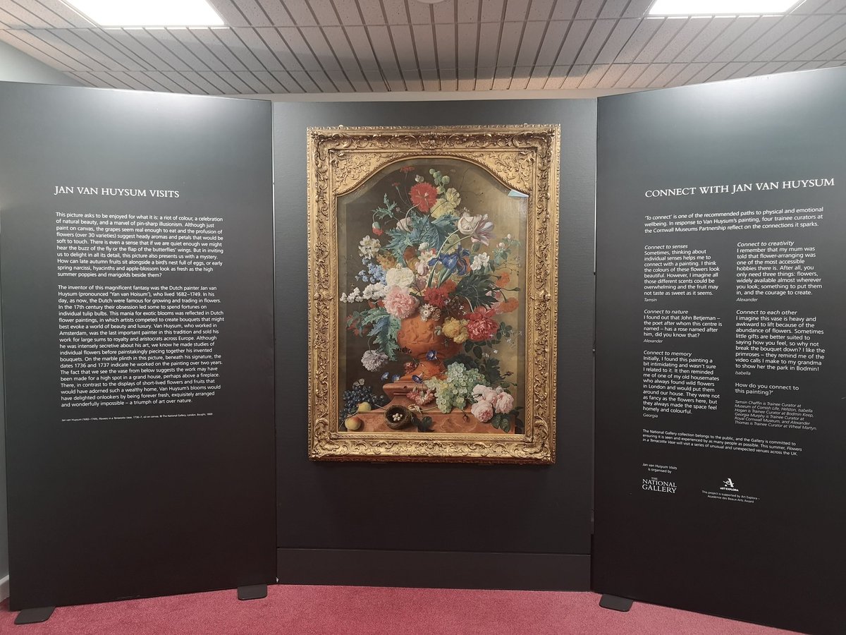 charmorgan_'s tweet photo. I had a wonderful morning today at @ConcernWad admiring Flowers in a Terracotta Vase #VanHuysumVisits (and its recreation) with @CornwallInterns @_clairenglish @celinelliott &amp; @NationalGallery colleagues. So rejuvenating to reconnect in a physical space! 💐 https://t.co/3WuuW3hrDG