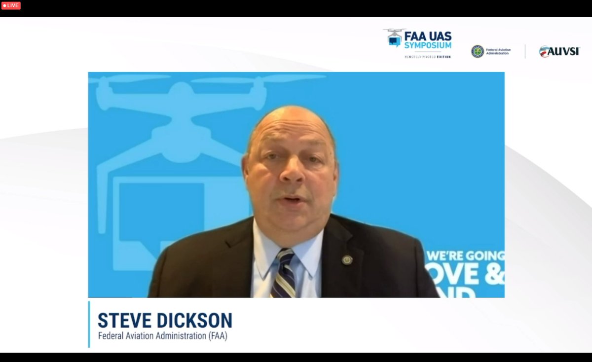 FAADroneZone's tweet image. #ICYMI @FAA_Steve at the UAS Symposium: “I‘m pleased to announce that the FAA is forming a new Aviation Rulemaking Committee to help the agency develop a regulatory path for routine Beyond Visual Line of Sight drone operations.“ #AboveAndBeyond #DronesDeliver #UAS2021