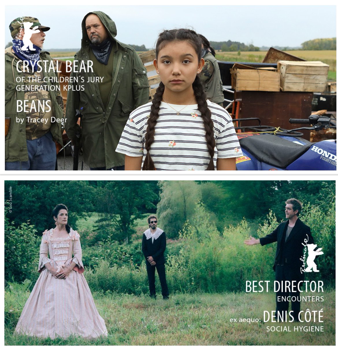 📽 9-20 juin
Rien de moins que 10 films 🇨🇦 @Berlinale
#SummerSpecial #EnPleinAir!

Félicitations aux lauréats #DenisCoté Meilleur réalisateur pour son film #HygieneSociale &amp; <a href="/traceydeer/">Tracey Deer</a> Ours de cristal pour son film #Beans
 
Programme complet ici:
👉 bit.ly/34Clmv2