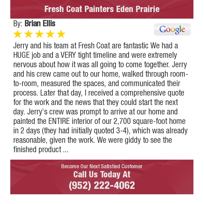 freshcoatEP's tweet photo. 5 Star: Brian E. "Jerry and his team at Fresh Coat are fantastic We had a HUGE job and a VERY tight timeline..." https://t.co/Njj8eTgMdf https://t.co/yj5TTIta3S