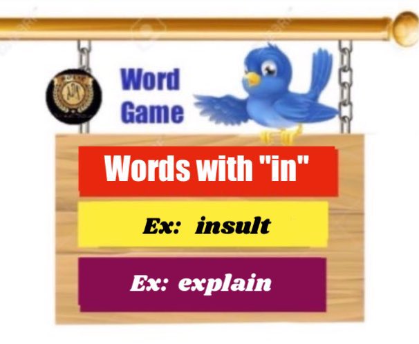 Solid ADN Trends’ Games (@sat_randomgames) on Twitter photo Give as many words that has “IN” in it. Start,middle or end of a word. One reply per tweet and please include our OHT
#ADN308thWeeksary
Examples: Intent, Ignore
Have fun, ADN
<a href="/SolidADNTRENDS/">SolidADNTrends-Team</a> <a href="/SAT_TLReport/">SAT_TLReport</a>
<a href="/hotxander01/">-xanrel™</a> <a href="/glenguce/">Glen❤SG Uniteam💚</a> <a href="/Barbarapunzala1/">Barbara punzalan</a> <a href="/BuffordIanah/">ᎡᎬᎠ ♥️ ᏴᏌFF</a> <a href="/irmaroxas3/">HAPPY LIFE😂HAPPY HEART💞</a> Give as many words that has “IN” in it. Start,middle or end of a word. One reply per tweet and please include our OHT
#ADN308thWeeksary
Examples: Intent, Ignore
Have fun, ADN
<a href="/SolidADNTRENDS/">SolidADNTrends-Team</a> <a href="/SAT_TLReport/">SAT_TLReport</a>
<a href="/hotxander01/">-xanrel™</a> <a href="/glenguce/">Glen❤SG Uniteam💚</a> <a href="/Barbarapunzala1/">Barbara punzalan</a> <a href="/BuffordIanah/">ᎡᎬᎠ ♥️ ᏴᏌFF</a> <a href="/irmaroxas3/">HAPPY LIFE😂HAPPY HEART💞</a>