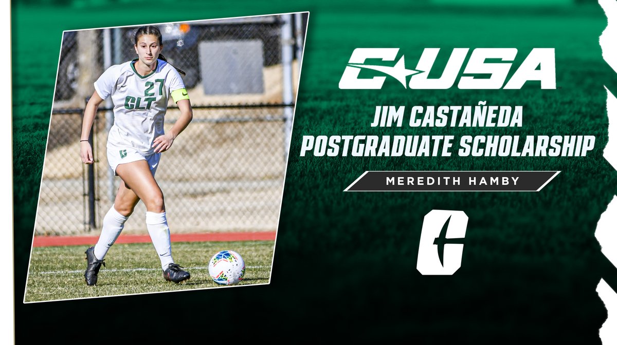 CharlotteWSoc's tweet photo. .@hambyy27 Rewarded with @ConferenceUSA Postgraduate Scholarship

Full release: https://t.co/2XExZOdYU5

#GoldStandard https://t.co/zg7iYX7t2P
