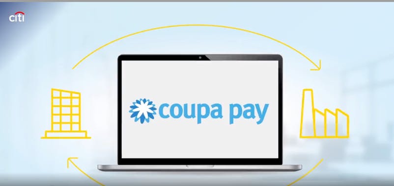 #CoupaPay with <a href="/Citi/">Citi</a> Virtual Cards offers #SmarterFinance to customers. Watch and see how the integration can deliver efficiency, visibility, and control benefits from source to settle. Learn more! @coupa #bsm citi.us/3g7pytf