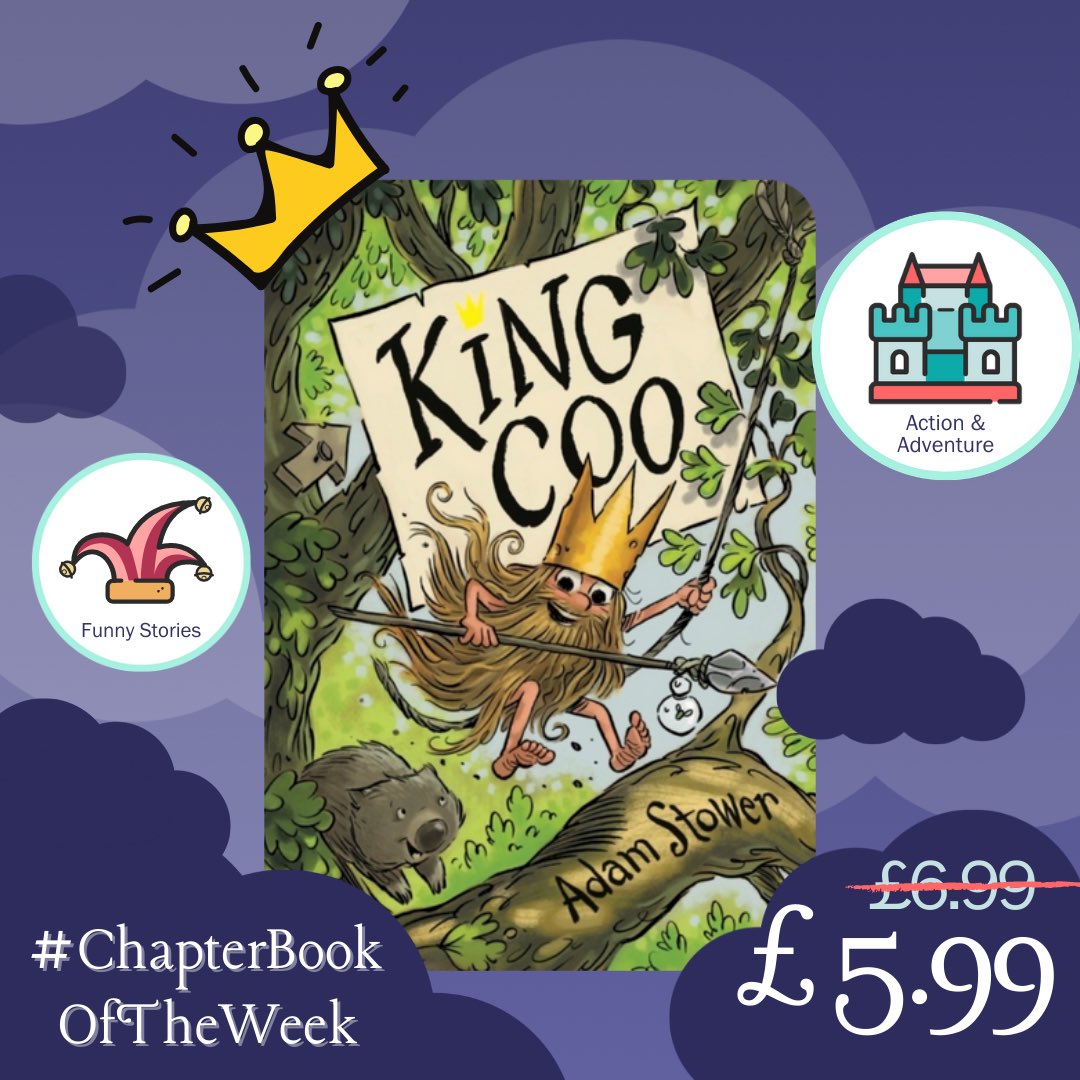 cloudalouduk's tweet photo. Our #backlist #ChapterBookOfTheWeek is the delightfully silly adventure #KingCoo by @Adam_Stower from @DFB_storyhouse π
οΏΌ
Find it on the #CloudaloudBookshop homepage. Link in bio!
#kidlit #chapterbooks #indiebooks #illustration #kidsbooks #funnystories https://t.co/y3xgjz8TkP
