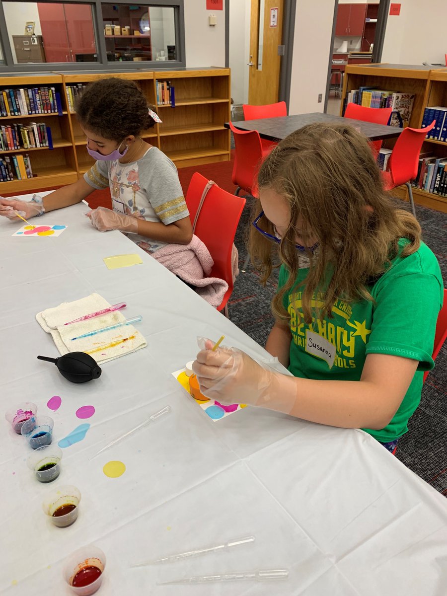 GoshenSchools's tweet photo. Yesterday the GCS Summer Library program was Alcohol Ink.  Here are a few photos from that fun event! https://t.co/Lk93UuZyME