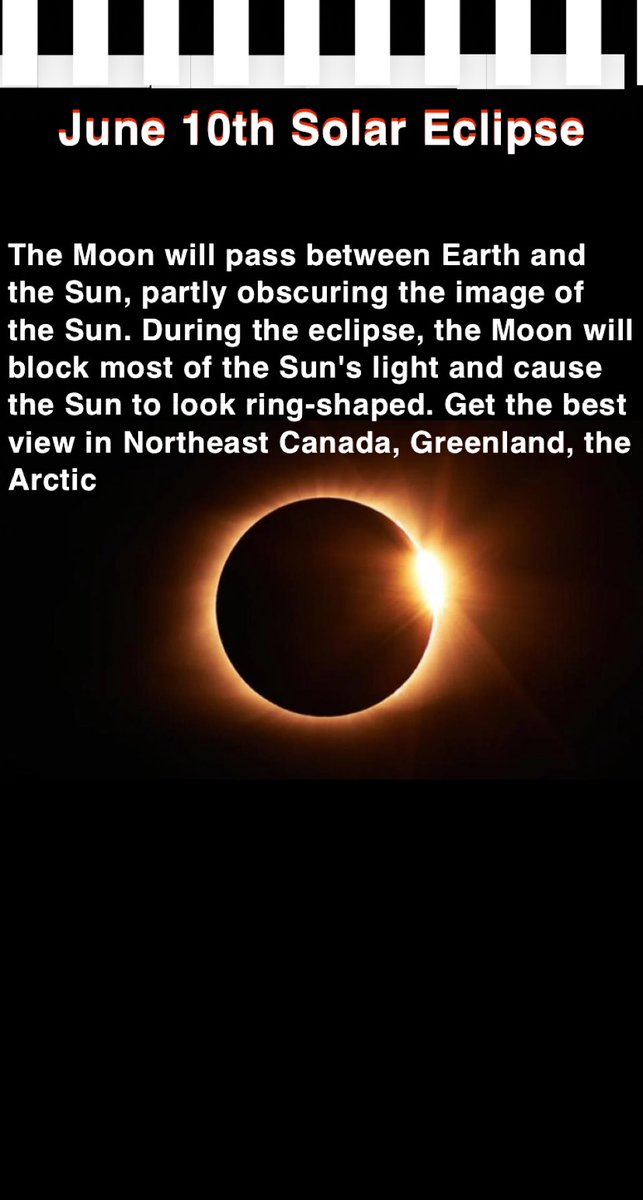 div19474034's tweet photo. Some info on the #SolarEclipse on June 10th. Keep an eye out! https://t.co/gHhbuN6neY