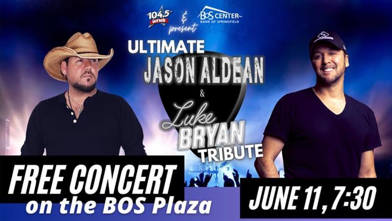 🚨 FREE CONCERT 🚨 If you love the music of Jason Aldean &amp; Luke Bryan, you won’t want to miss the Ultimate Aldean and Luke Bryan Tribute this Friday on the BOS Plaza!  *No ticket needed!*