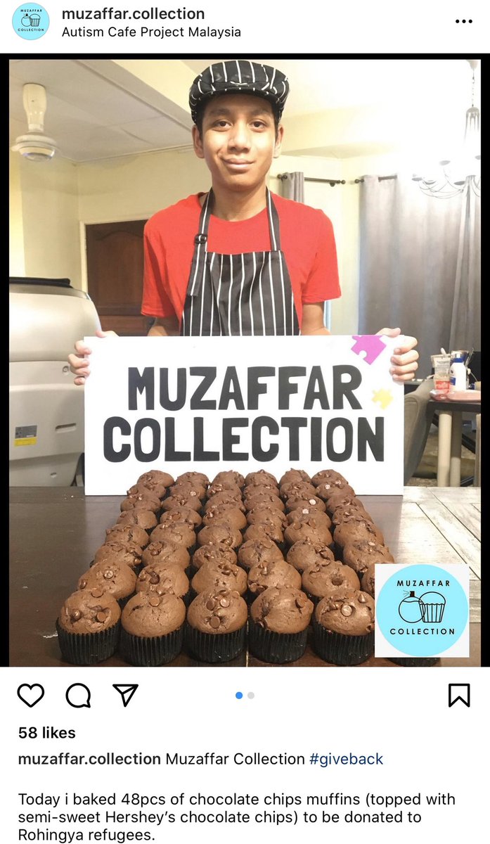 callmefye's tweet photo. Keluar kat explore IG. Dia autistic. Xde tnjuk biceps sbb reti pakai baju &amp; tahu menghormati rezeki. Baked utk sedekah plak tu. Org mcm ni kita patut support. Dia jual perfume &amp; muffins. 👍🏻👍🏻 https://t.co/KmhWbQ4yEk