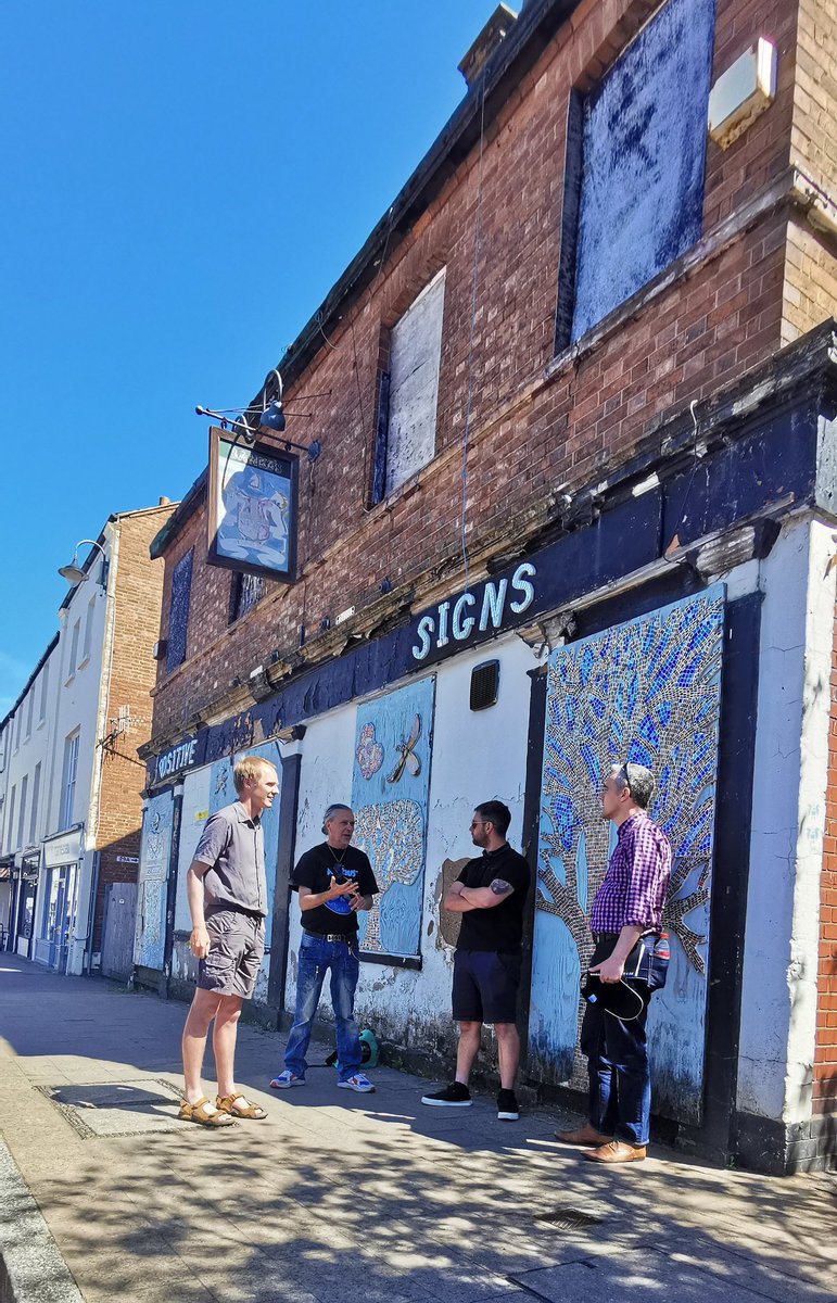 JBranson_'s tweet photo. Joining up some dots in #Leamington's #OldTown. @Warwick_DC's Health & Community Protection, Development Services, & Arts Section Teams met up with Cllr. @jonchilvers and Tim from @brink_streetart to explore how we can collaborate to #ActivateSpaces and address multiple agendas. https://t.co/0HS1Z5Tz6b