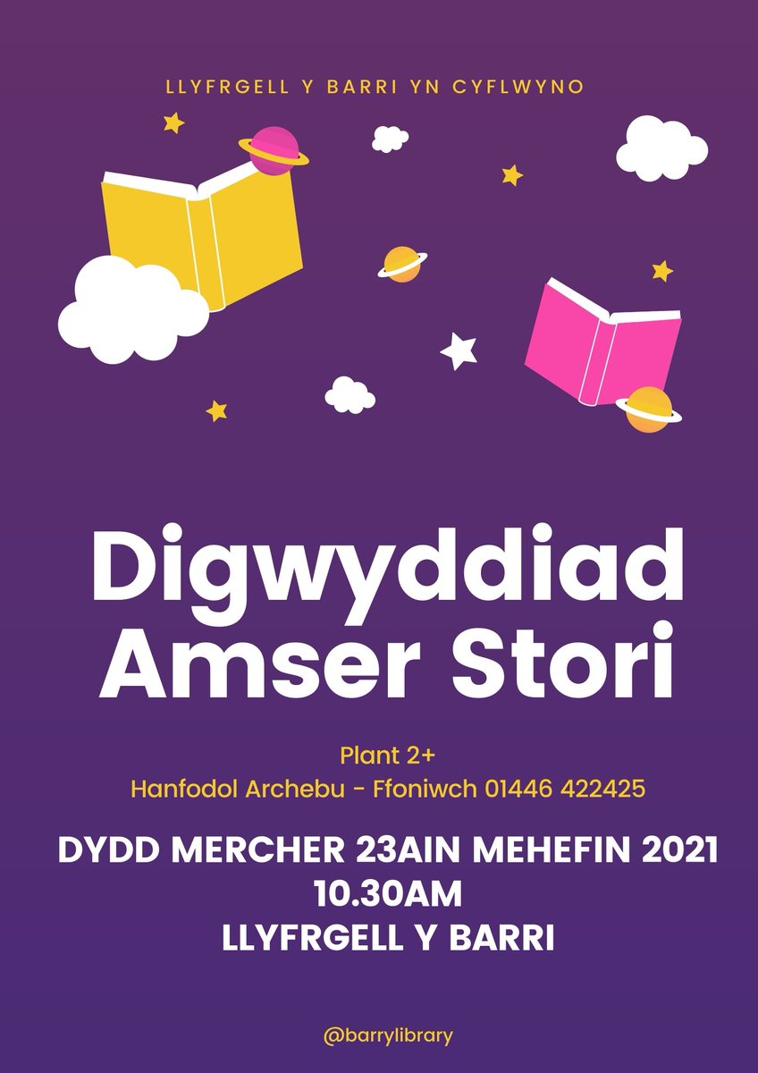 BarryLibrary's tweet photo. Barry library is holding a #storytime on 23rd June at 10.30 @valeproject @BarryNubNews @BRORADIO @VOGCouncil @visitthevale
#children #story #library #barrylibrary #family #event #familyevent https://t.co/pCJOA3S4JN