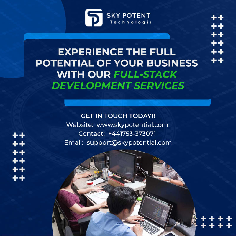skypotentialUK's tweet image. We offer full-stack business solutions to help start-ups and companies succeed in today's competitive world and tech-driven environment.
skypotential.com
Contact: +441753-373071
#fullstackdeveloper #fullstackdevelopment #fullstackdevelopmentservices #FullStackWebDeveloper