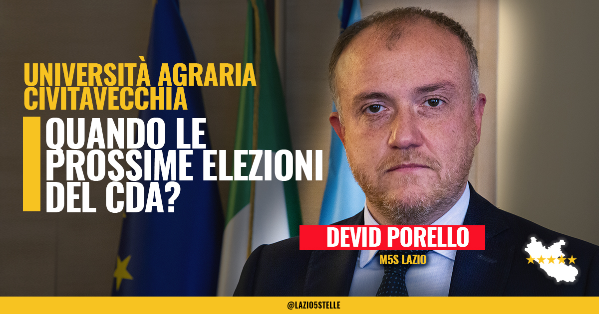 M5SLazio's tweet photo. 🔴Elezioni CdA #UniversitàAgraria #Civitavecchia:  stamattina il #QuestionTime @ConsiglioLazio con  l'interrogazione presentata da @DevidPorrello, guarda qui la clip dell'intervento e la risposta che abbiamo ricevuto⤵️ 
https://t.co/bixfnP86wP https://t.co/tVkzVBwR0k