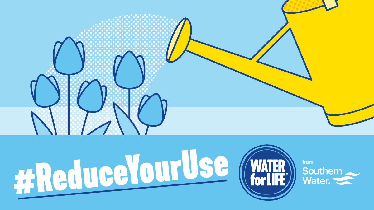 SouthernWater's tweet image. It’s heating up out there ☀️ and as temperatures rise, so does the demand for water. It all makes a difference, so here's how you could #ReduceYourUse: 

💧Use a watering can instead of a hose
💧Cut showers to four minutes
💧Fully load the washing machine