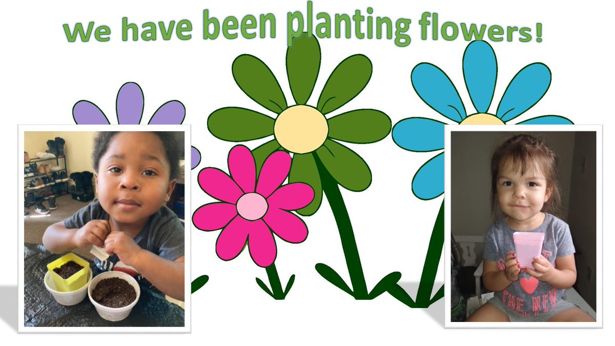 tcheadstart's tweet image. A few of our HOME BASE friends planted flowers during their visits!  Planting flowers means digging in the dirt and watching them grow!
