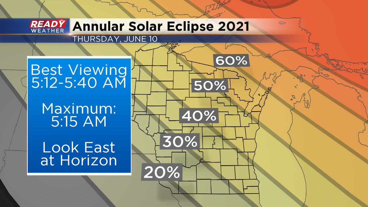 Partial solar eclipse viewable in Wisconsin Thursday morning