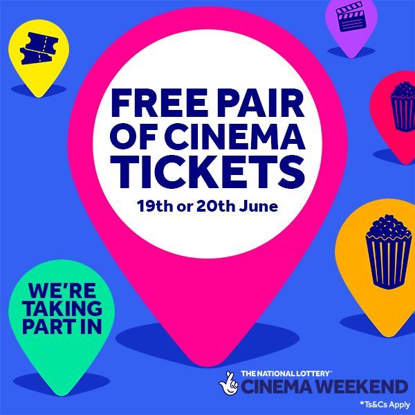 derbyquad's tweet photo. Join us for the National Lottery Cinema Weekend on 19 &amp; 20 June.
You can get a free pair of adult cinema tickets for either day, find out more at https://t.co/YEPkImZ4rE

#cinemaweekend #ukcinemaweekend #cinemaweekend2021 https://t.co/kcs5Qm4CNB