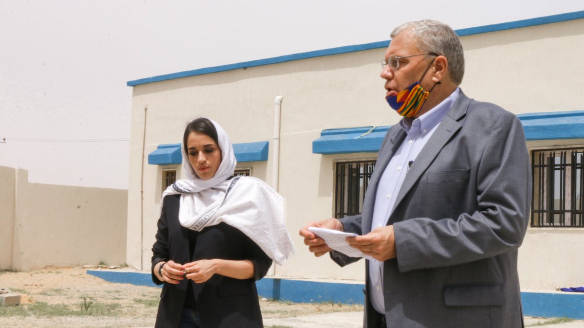 IOM_Libya's tweet photo. This week, the badly damaged Khalat Al Ferjan health clinic was reopened after a full rehabilitation by IOM. 
Supporting residents and more than 20,000 migrants in the Ain Zara area, south of Tripoli, the bombed-out health facility was repaired and a vaccination unit installed. https://t.co/UD7U8v6Lqm