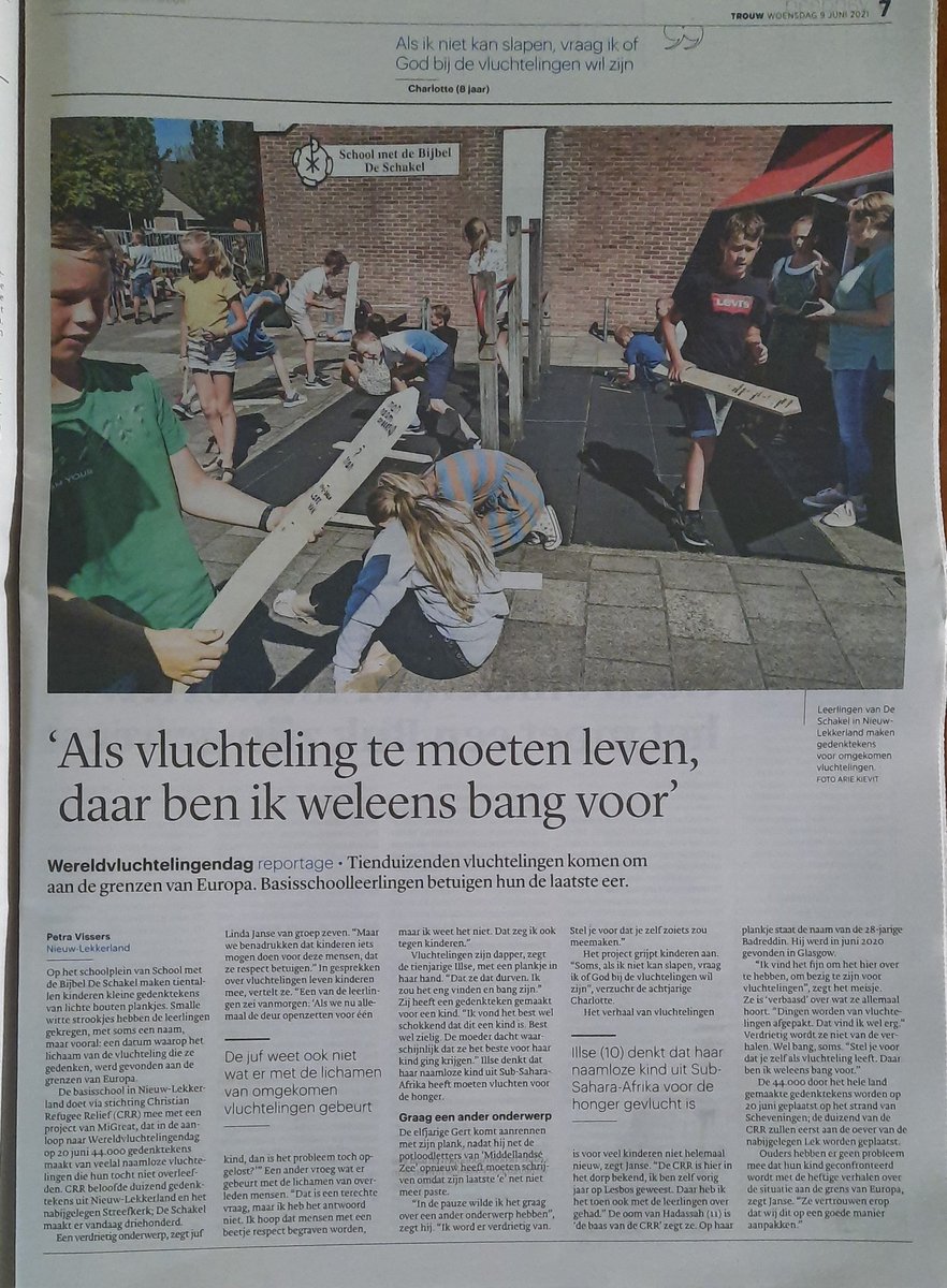 Schakel Basisschool (@schakelbasissch) on Twitter photo Vandaag in <a href="/trouw/">Trouw</a> Leerlingen van groep 7 van <a href="/SchakelBasissch/">Schakel Basisschool</a> <a href="/Molenlanden_Gem/">Gemeente Molenlanden</a> Prachtig werk juf <a href="/ljansedejong/">Linda Janse</a> #onderwijs Vandaag in <a href="/trouw/">Trouw</a> Leerlingen van groep 7 van <a href="/SchakelBasissch/">Schakel Basisschool</a> <a href="/Molenlanden_Gem/">Gemeente Molenlanden</a> Prachtig werk juf <a href="/ljansedejong/">Linda Janse</a> #onderwijs