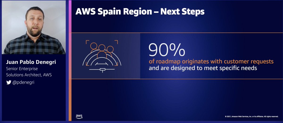 "90% of roadmap originates from customer requests and are designed to meet specific needs" via <a href="/awscloud/">Amazon Web Services</a>  #AWS