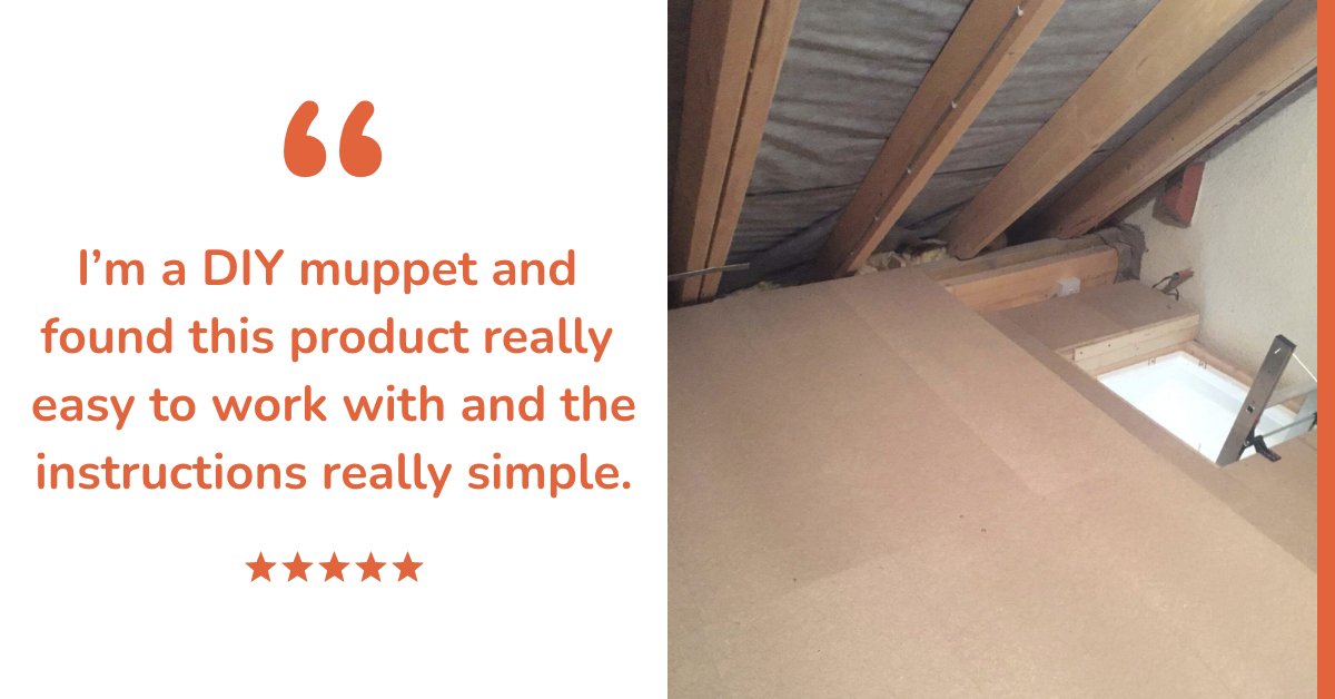 NWHC_'s tweet image. Thank you, James! 

"I’m a DIY muppet and found this product really easy to work with and the instructions really simple. Once the loft boards are screwed down it feels as stable as a normal floor! 100% recommend."

Leave us a review on Google!

#LoftZone #StoreFloor #Loft