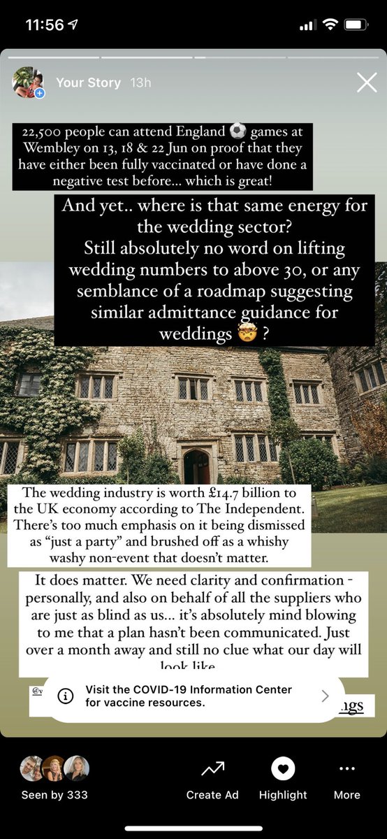 Katie__Franklin's tweet photo. Please read the image &amp; ask for parity, fairness &amp; a clear roadmap for weddings to bring them in line with sporting events going ahead pre-Jun21st. The lack of clarity for this sector is a disgrace #whataboutweddings @BorisJohnson @WAWofficialUK @JeffSmithetc https://t.co/bij6g5mv5X