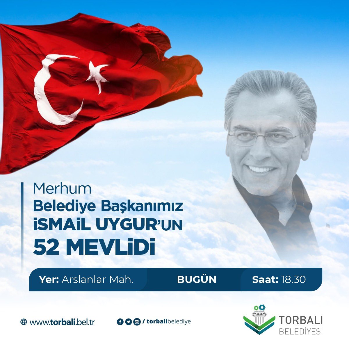 baskanuygur's tweet photo. Merhum Belediye Başkanımız İsmail UYGUR'un vefatının 52. günü nedeniyle Arslanlar Mahallesi'ndeki evimizde bu akşam saat 18.00'da mevlit okutulacaktır. Yemek ikramının olacağı mevlide tüm halkımız davetlidir. 
(UYGUR Ailesi) https://t.co/SKNnC6wTNX
