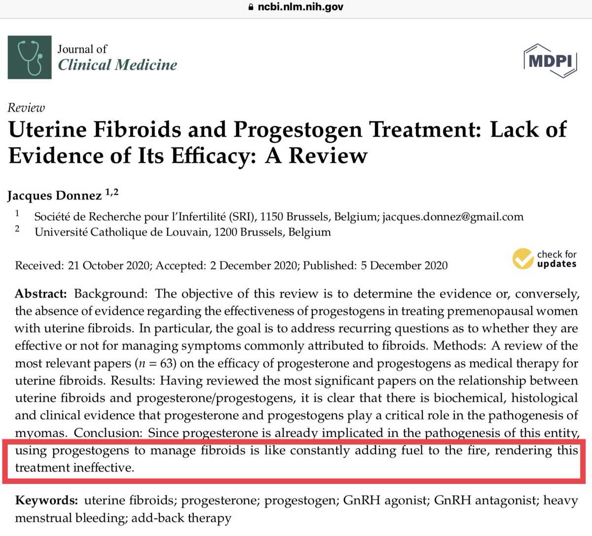 fibroidsupport's tweet photo. New Review: Uterine #Fibroids &amp; Progestogen Treatment: Lack of Evidence of Its Efficacy

Concludes "using Progestogens to manage fibroids is like constantly adding fuel to the fire, rendering this treatment ineffective"
https://t.co/dsKGbYFvS2…
https://t.co/et3rZ8HPtR https://t.co/V2qsl1r9at