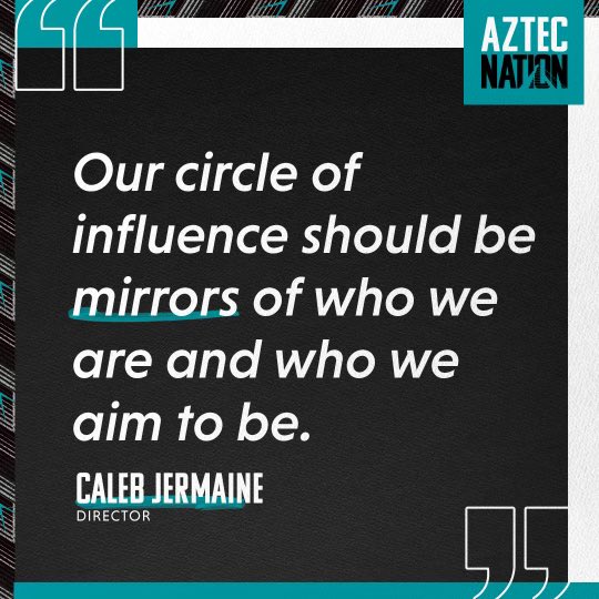AztecNationLLC's tweet photo. Aztec Nation Board Member, @Caleb_Jermaine with some knowledge about how to select your personal network! 
#AztecNation #Wednesday https://t.co/v4QhskJukM