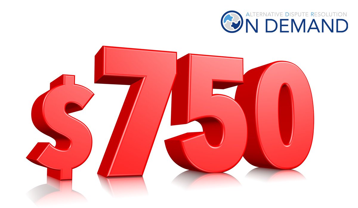 Mediate your case virtually for a flat fee of $750 per side. No admin fees or transactional credit card fees. Schedule today at ADROnDemand.com! #ADROD #mediation #resolvenow