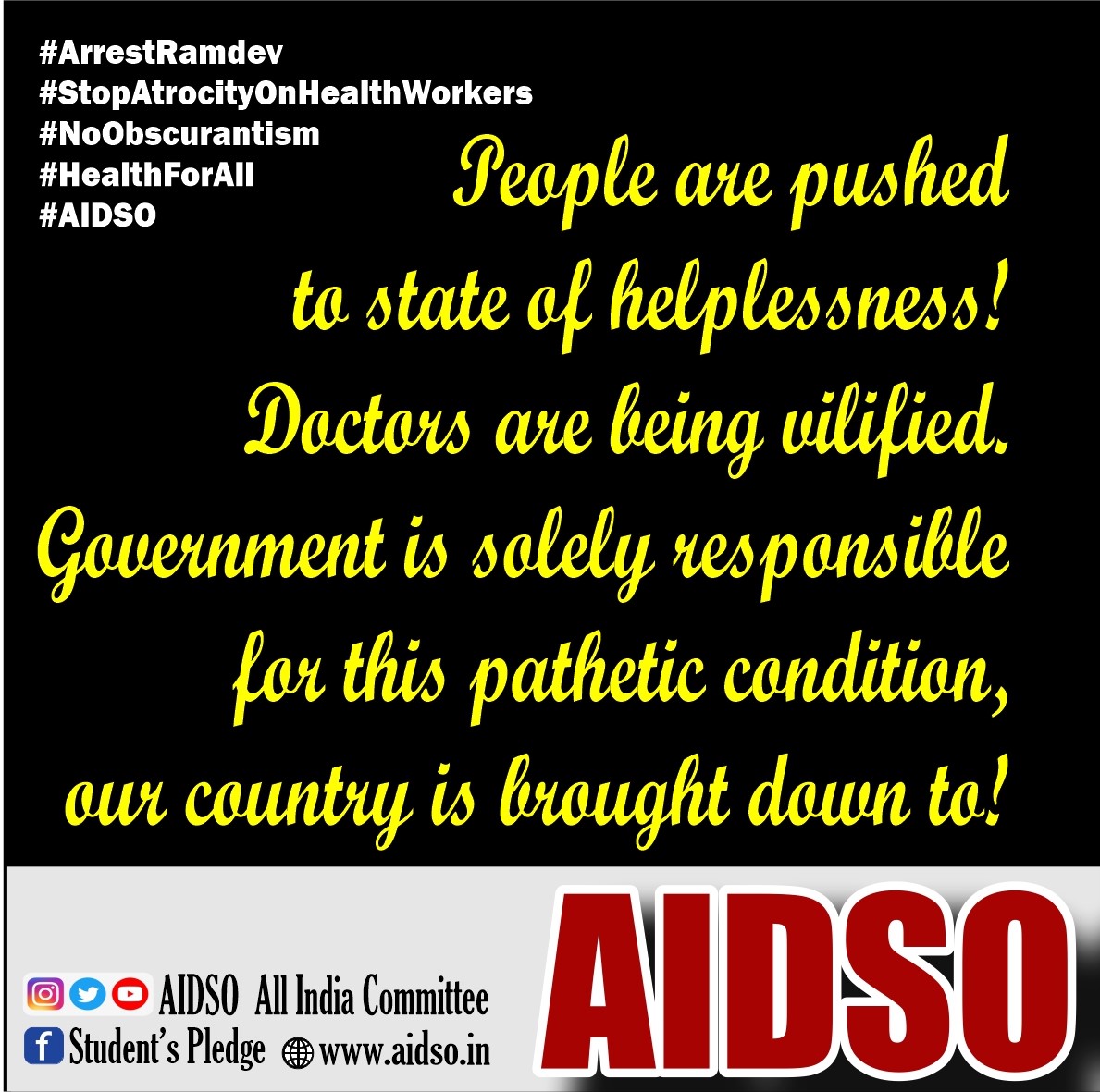 AIDSO Kerala tweet media