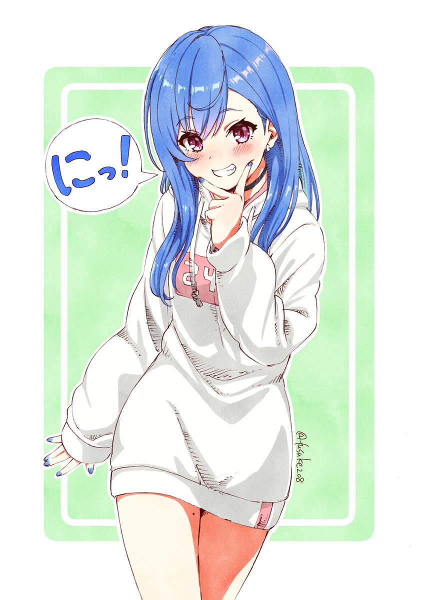 「なんとなく青系イメージのVの方々でまとめてみました #笑顔の絵でその人の性格がわ」|ふうすけのイラスト