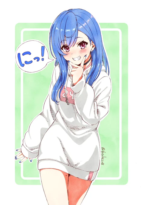 なんとなく青系イメージのVの方々でまとめてみました #笑顔の絵でその人の性格がわかるらしい 