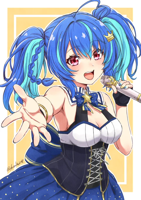 なんとなく青系イメージのVの方々でまとめてみました #笑顔の絵でその人の性格がわかるらしい 