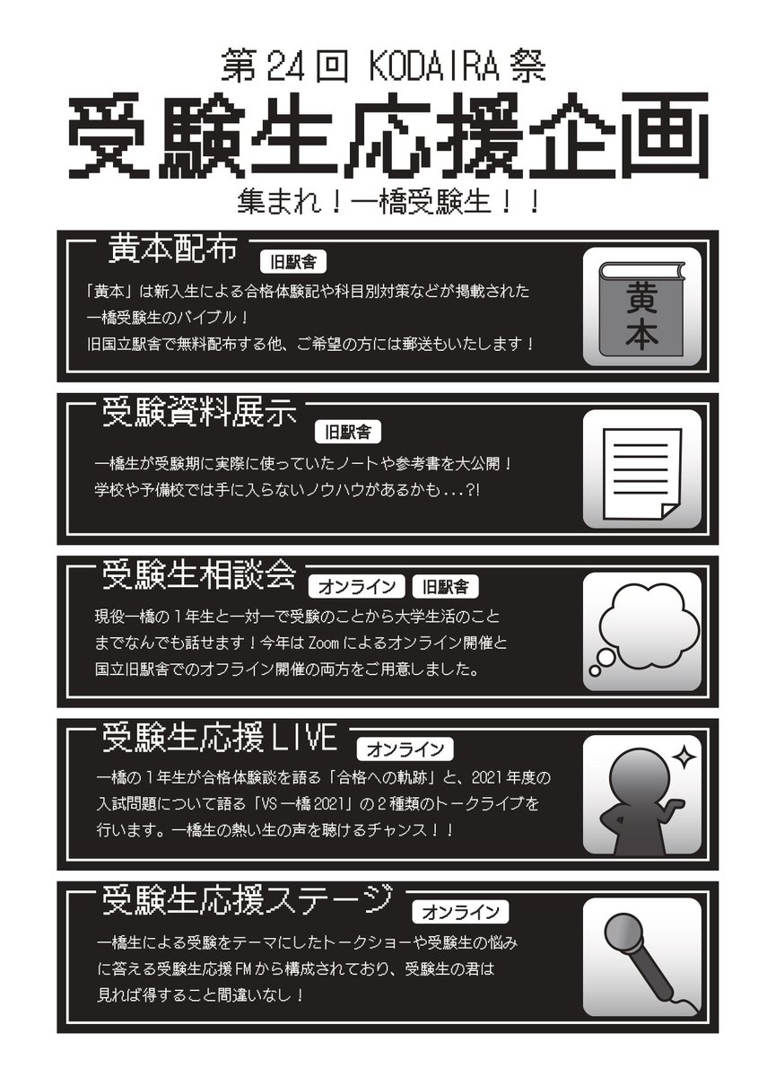 一橋大学kodaira祭 受験生応援企画 Kodafes Jukepa Twitter 一橋大学kodaira祭 受験生応援企画 Kodafes Jukepa Twitter