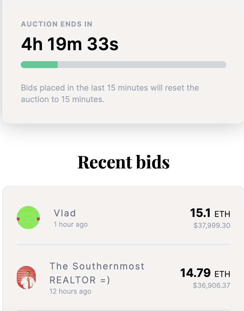 arrington's tweet photo. 1/ In 4 hours someone else will own my Kiev home. The property will be controlled by a NFT in their possession. They can choose to move in, or rent it out. They can plug it into DeFi and take out a loan. Or they can sell it to someone else in an instant. Exciting stuff! https://t.co/n9uN7bagci